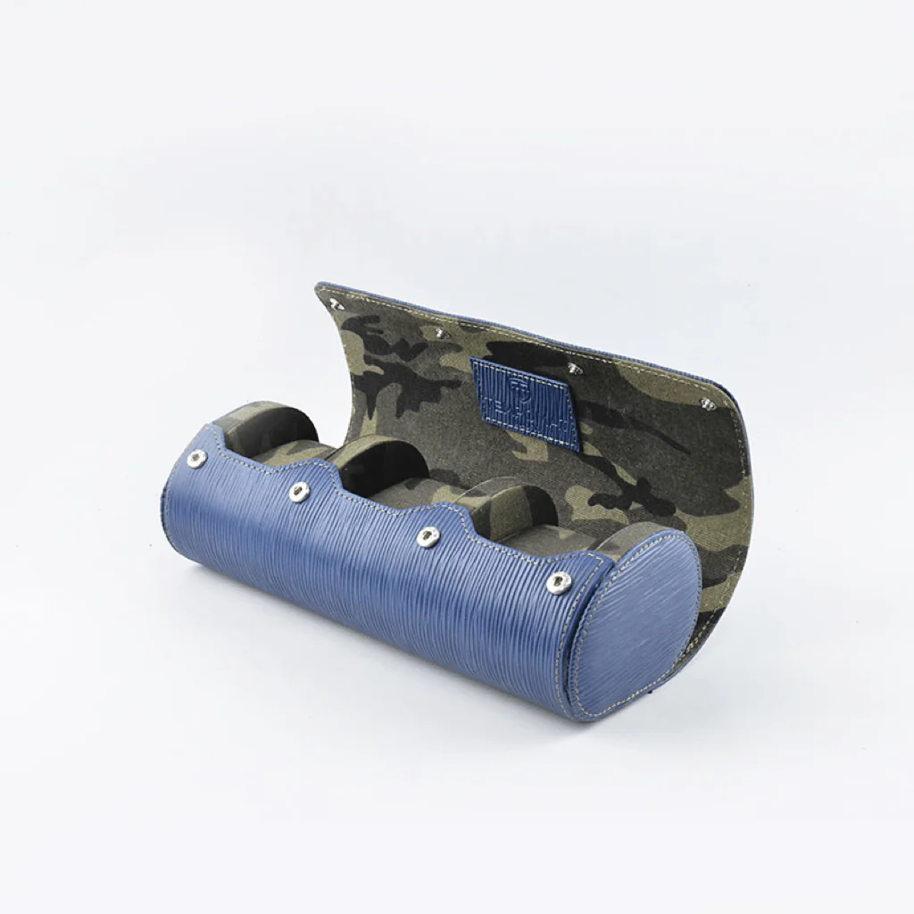 Rolka zegarkowa ze skóry Saffiano - Blue Epi - Image 3