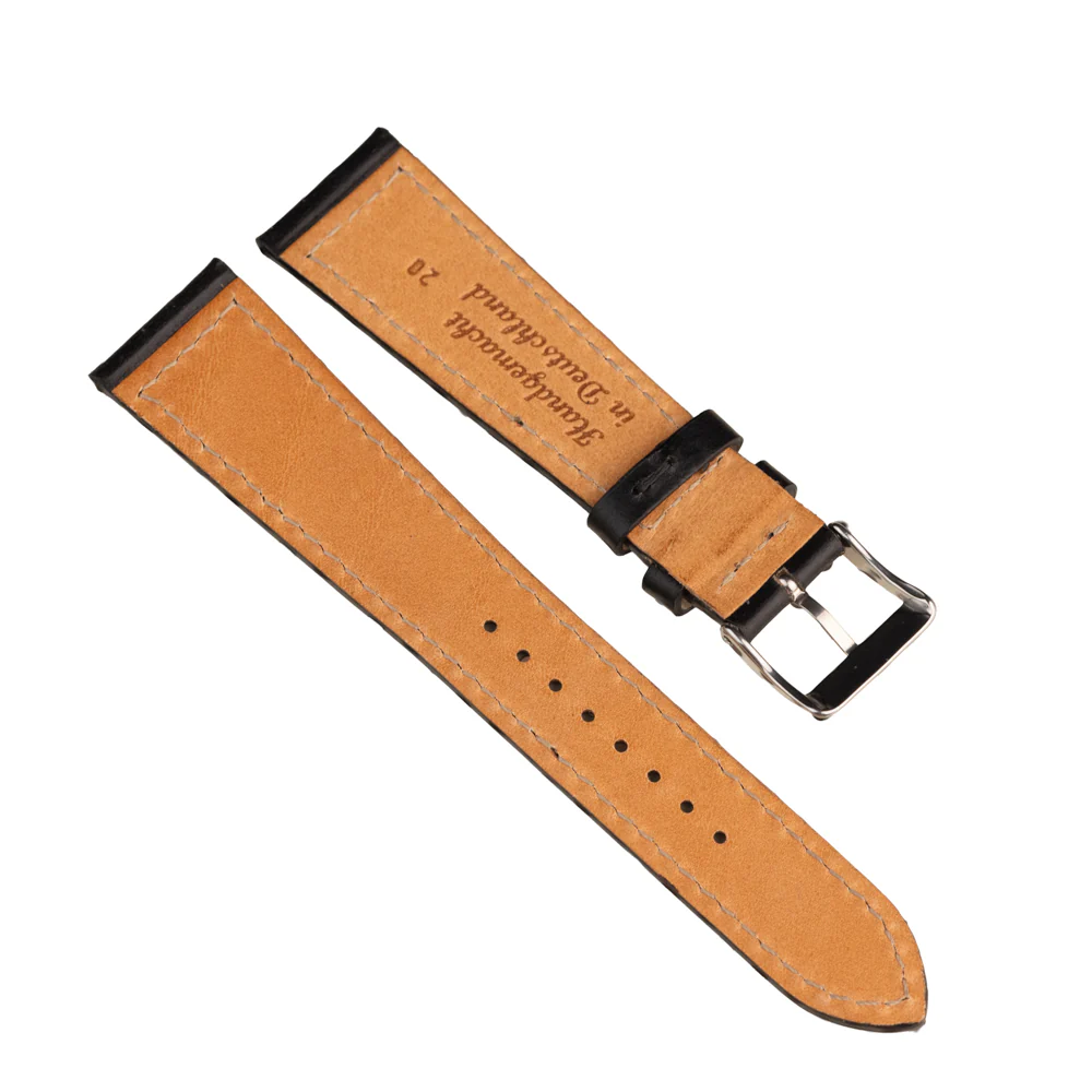 FLUCO CHROMEXCEL - pasek ze skóry Horween - CZARNY - Image 3