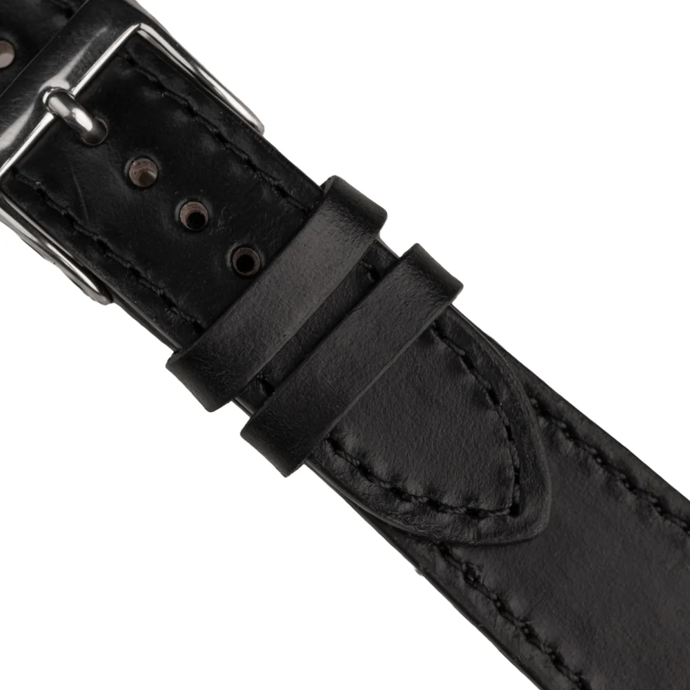 FLUCO CHROMEXCEL - pasek ze skóry Horween - CZARNY - Image 4