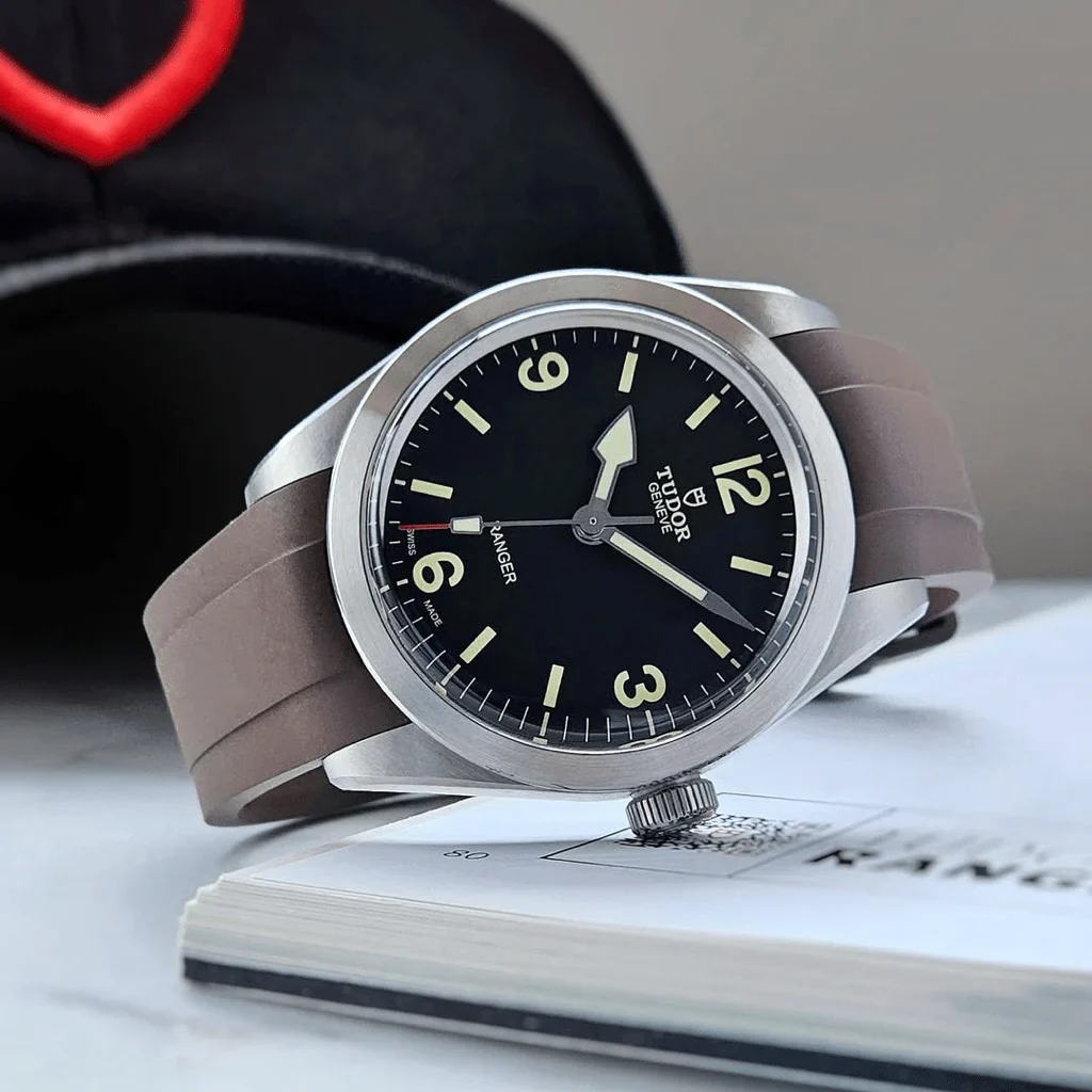 Zintegrowany pasek gumowy dla Tudor BB58 oraz Ranger - Brązowy - Image 3